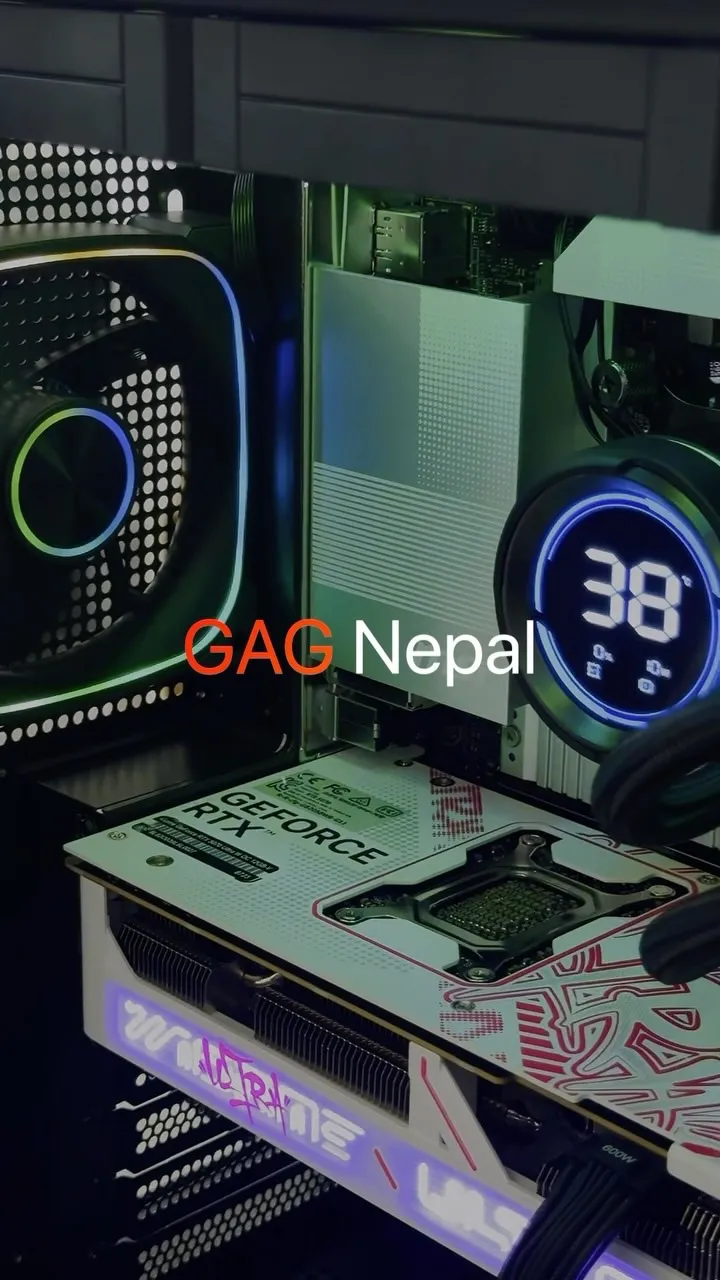 GAG Nepal in-store product reel still — a custom PC build